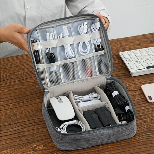 Sacs de stockage Cation Data Cable Bag Portable Waterproof Digital Travel Cosmetics