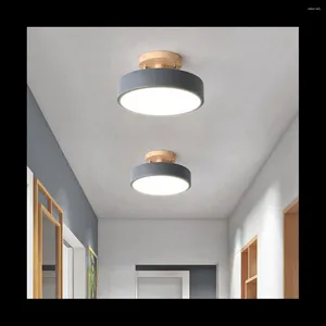 Opbergzakken Plafondlampen Moderne LED Scandinavisch Houten Verlichtingsarmatuur Binnenarmatuur Keuken Woonkamer Slaapkamer Badkamer Groen