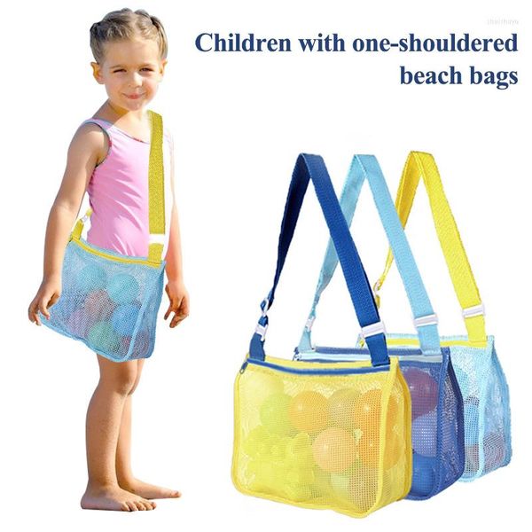 Sacs de rangement jouets pour enfants sac voyage plage évidé transparent simple épaule multicolore en option