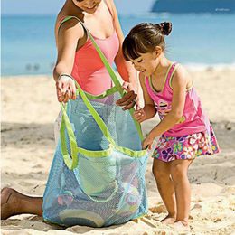 Bolsas de almacenamiento para niños, bolsa de malla de juguete de playa, juguetes de concha para niños, organizador de arena para piscina, regalo para niños y niñas