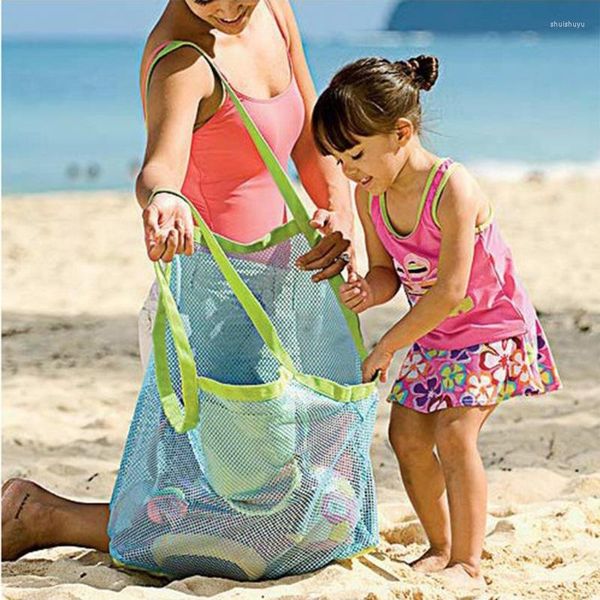 Opbergzakken Kinderen Strand Speelgoed Mesh Zak Kinderen Shell Speelgoed Zeeschelp Zwembad Zand Organizer Voor Jongens En Meisjes Gift