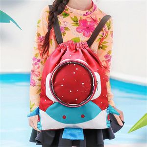 Sacs de rangement Sac de natation pour enfants Séparation sèche et humide Vêtements de plage Transparent étanche