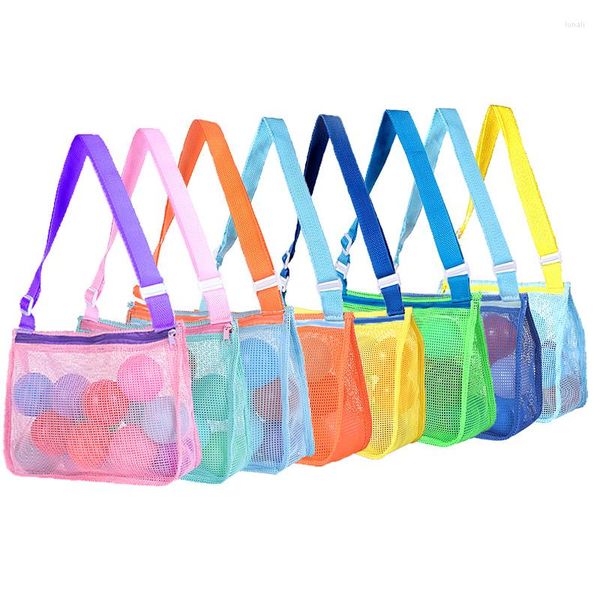 Bolsas de almacenamiento para niños, bolsa de malla portátil para arena, juguete para niños, toalla de playa grande para nadar, bolsa de maquillaje cosmético para mujeres, bolso de mano