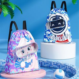Sacs de rangement enfants sable portable organisateur de voyage sac en maille enfants jouets natation grande plage pour serviettes sac à dos