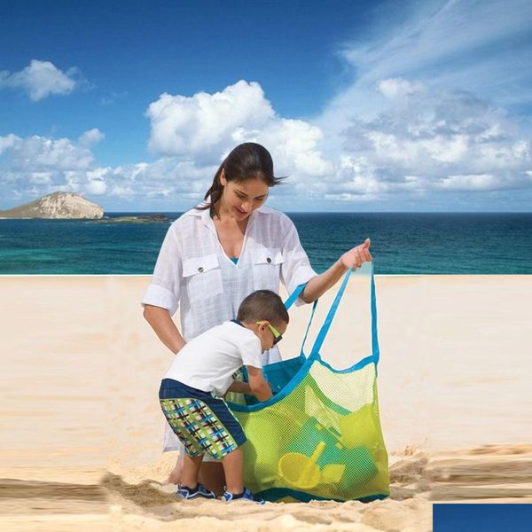 Bolsas de almacenamiento Niños Arena Organizador de viaje portátil Bolsa de malla Juguetes para niños Natación Playa grande Para toallas Maquillaje cosmético Wly935 Gota Dhcwb