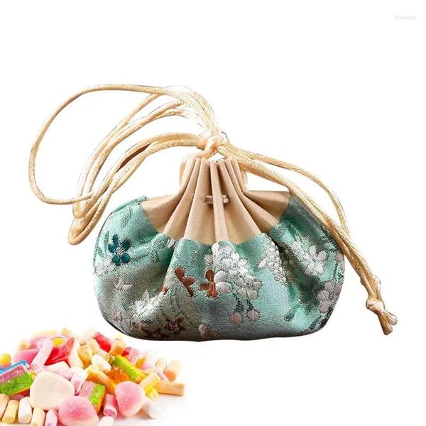 Bolsas de almacenamiento aroma chino sachet brocado de brocado de brocado de monedas bolsas de regalo de joyería