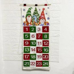 Sacs de rangement Compte à rebours de Noël Calendrier Nwarf Imprimé de nain 24 poches