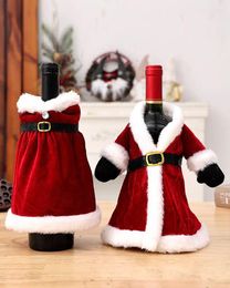 Opbergtassen kerstjurk wijn flesomslag creatieve tas xmas jaar eettafel decor