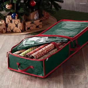 Sacs de rangement Sac-cadeau de Noël sous le lit enveloppe en papier décoration ATBOWS PENDANT CONTERITEUR DE MAGASIN AVEC TWO POCHETS Festival