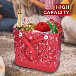 Sacs de rangement Christmas Special Style Tote Sac Hollow Silicone Eva Beach Outdoor Travel Handbag Birthday Gift