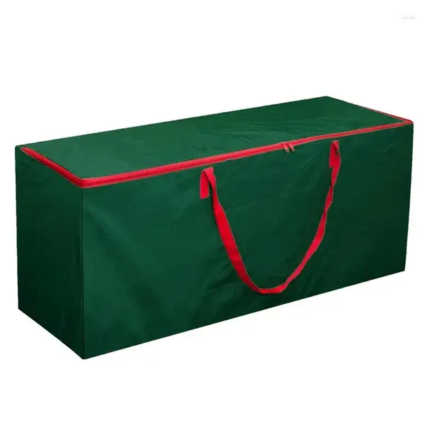 Sacs de rangement Organisateur d'arbre de Noël pliable Sac de couronne de décoration de Noël Oxford imperméable avec double fermeture éclair et poignées