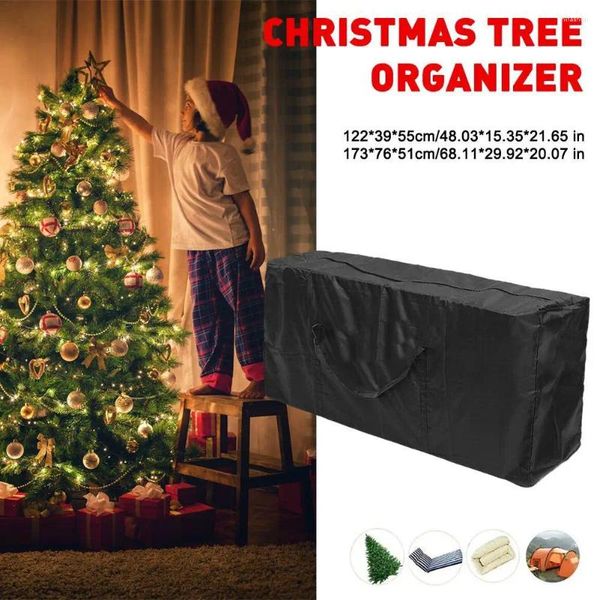 Sacs de rangement Organisateur d'arbre de Noël Portable Tissu Oxford anti-poussière Couverture multi-usage Oreiller Fournitures d'outils de jardinage