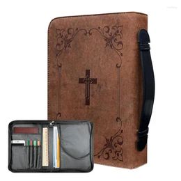 Bolsas de almacenamiento Bolsa de la Biblia con estampado clásico para mujeres Bolsos con asa con cremallera Bolsos de cuero Himnos Funda personalizada Fundas de transporte