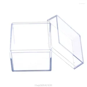 Sacs de rangement Clear Acrylique à 5 côtés Boîte d'affichage Boîte carrée Cube Cube D08 20 Dropship