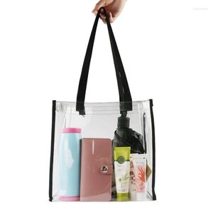 Opbergtassen Clear Handtassen Cosmetische strandtas voor Make Kit Little Item Organizer transparant rugzakdoek speelgoed