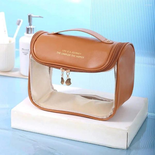 Bolsas de almacenamiento bolsita de lavado transparente bolsa de maquillaje gran capacidad para mujeres impermeables para mujeres colgantes de tocador organizador de viajes suministros de viaje