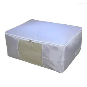 Opbergzakken kast kleding sorteerzak vaste zachte quilt doos opvouwbare organizer voor deken kussen 50 40 30 cm onderkast