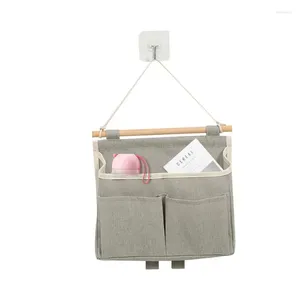 Sacs de rangement Closet Hang Mur Basket Sac pour porte portable avec des poches Bureaux à la maison