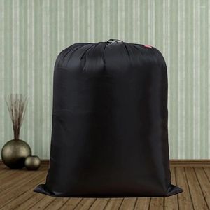 Bolsas de almacenamiento Bolsa de ropa Bolsa de lavandería Gran capacidad Organizador de viajes portátiles para la colcha de manta de ropa 70x90cm Negro