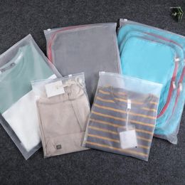 Sacs de rangement Sac de voyage en tissu Forsted Transparent Portable Organisateur Pochette Emballage en plastique