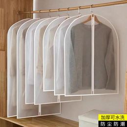 Sacs de rangement sac à vêtements housse anti-poussière lavable ménage poche suspendue manteau Transparent clair organisateur réutilisable