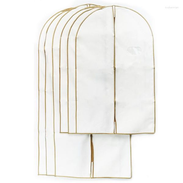 Sacs de rangement vêtements suspendus couverture non-tissé tissus sac avec crochet conception 6 pièces vêtement pour robe de placard