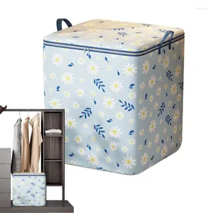 Sacs de rangement Organisateur de vêtements avec poignée renforcée à grande capacité couverture pliable pour la courtepointe