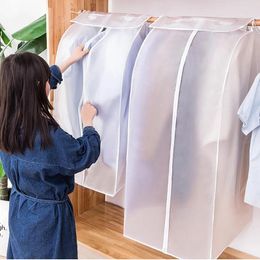 Opbergtassen kleding stofdeksel verdikte 3d peva jas hangende tas transparante thuiszake kast organisator