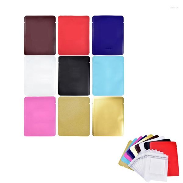 Sacs de stockage Filtre à poudre de café Sac extérieur Film d'aluminium Papier kraft Emballage de couleur Masque facial vierge Thé au lait Sucre Granule d'essai