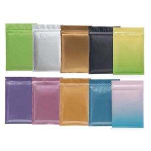 Sacs de stockage Couleur Aluminium Foil Bag Mini Self Seal Emballage Alimentaire Refermable Cuisson Candy Jewellry Pièces Petites Pochettes Lx2859 Drop De Dhngh