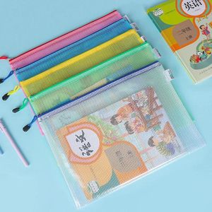 Sacs de rangement Colorful Zipper Paper Fichier Livre de dossiers crayon Pauc Bag Document Document en expansion en expansion