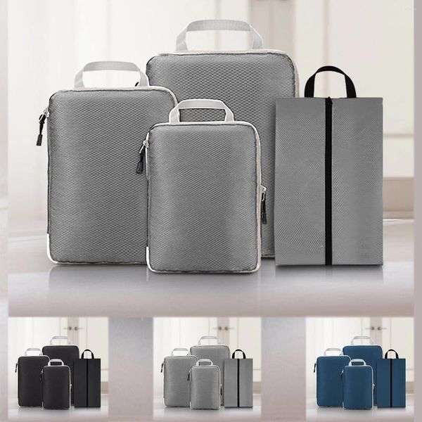 Sacs de rangement compression Cubes d'emballage accessoires de voyage Organisateur de bagages à bagages Économies pour les valises
