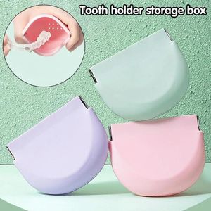 Sacs de rangement Pruisible Boîte de prothèse de prothèse Case de bain en silicone résistante à la chaleur à chaleur