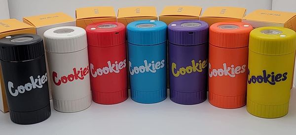 Bolsas de almacenamiento Cookies Mag Jar con molinillo - Recipiente de alquiler hermético LED LECHA AMPLEACIÓN JARSTORAJE Bagstorage