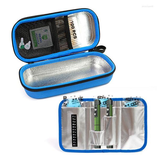 Bolsas de almacenamiento Cooler Travel Pocket Packs Pouch Freezer Box para personas con diabetes EVA Pen Case Cooling Bag