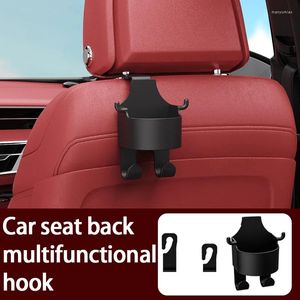 Bolsas de almacenamiento Portavasos de agua creativo Bolso Teléfono Rack Asiento de coche Reposacabezas Caja de gancho Accesorios interiores traseros