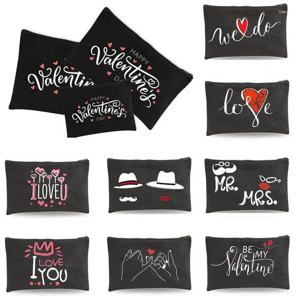 Bolsas de almacenamiento Bolsa de maquillaje para mujeres creativas para la cremallera para la fiesta de bodas amiga de San Valentín regalos