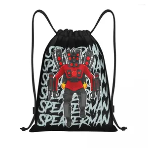 Sacs de rangement jeu personnalisé Titan Speakerman Skibidi Toilet à naître Sac Men Femmes Lightweight Sports Gym Sac à dos