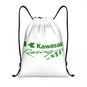 Sacs de rangement Custom Motorcycle Sport Racing Kawasakies TrawString for Training Yoga Backpacks Men Women Women Sports Gym Sackpack