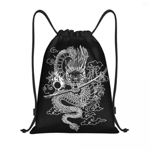 Sacs de rangement Custom White Chinois Dragon Dragon Dragon pour l'entraînement