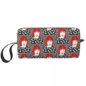 Sacs de rangement Custom Yayoi Kusama Résumé Art Travel Sac cosmétique Femmes Organisateur de maquillage de toilette Lady Beauty Dopp Kit