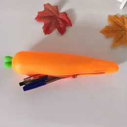 Sacs de rangement mignon carottes crayons à crayon école sac élève sac à stylo grande capacité en gel papeterie élémentaire cadeaux