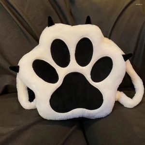 Sacs de rangement mignon chien griffe sac à dos grande capacité femme peluche sac à bandoulière fille dessin animé kawaii moelleux épaule école cadeau