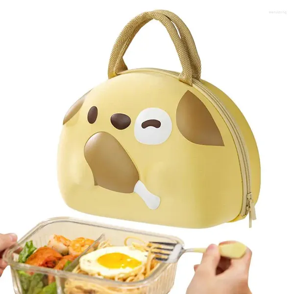 Sacs de rangement mignon sac à lunch dessin animé Femmes isolées preppy fuite de fraîcheur