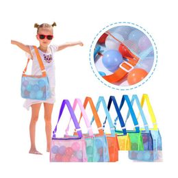 Opbergtassen schattige mesh tas kinderen shell collectie strand speelgoed organizer biddens zomer geschenken inventaris groothandel drop levering home dh9ms