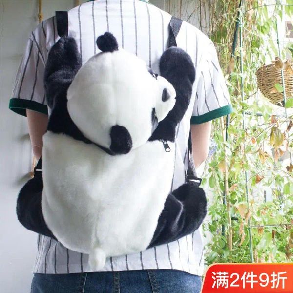 Sacs de rangement mignon Panda sac à dos sac animal en peluche poupée étudiant cartable grande capacité école Kawaii enfants sacs à main à bandoulière