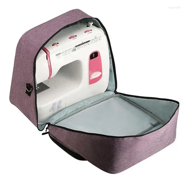 Sacs de rangement D Machine de couture de transport en boîtier de fourre-tout imperméable Zippe portable pour la plupart des machines et accessoires standard