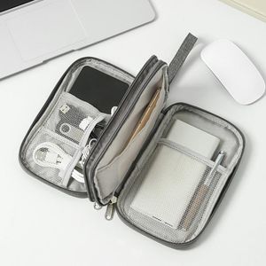 Sacs de stockage sac de câble de données Portable Double couche Gadget numérique USB disque dur transporter multifonctionnel écouteur organisateur