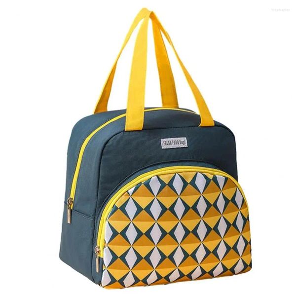 Bolsas de almacenamiento diseñadas con elementos multicolor geométricos para un aspecto elegante.No es solo la bolsa de almuerzo de preparación de comidas que necesitas en la vida diaria.