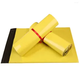 Bolsas de almacenamiento DHL 30 42 cm 250 unids / lote Bolsa de mensajería de plástico amarillo 11.81 "x 16.54" Paquete de correo de pegamento de sellado Auto sellado para paquete de ropa